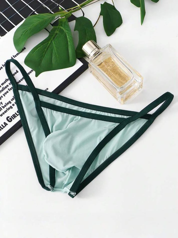 FANDY Men's Sexy Solid Color Mesh Adjustable Thong Underwear